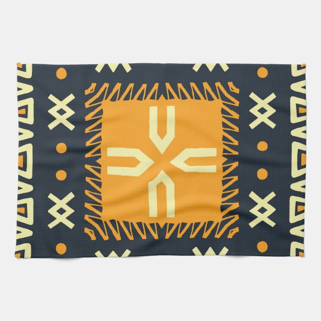Shawl Design: Indian Batik Square. Geschirrtuch (Horizontal)