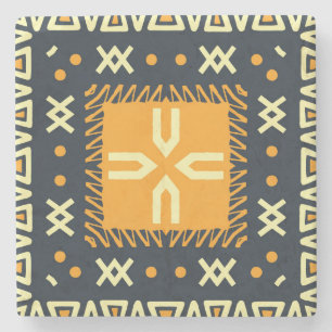 Shawl Design: Indian Batik Square. Steinuntersetzer