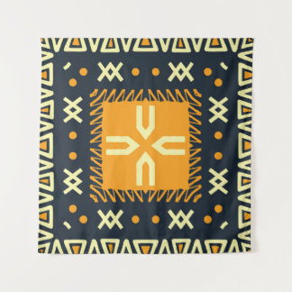 Shawl Design: Indian Batik Square. Wandteppich