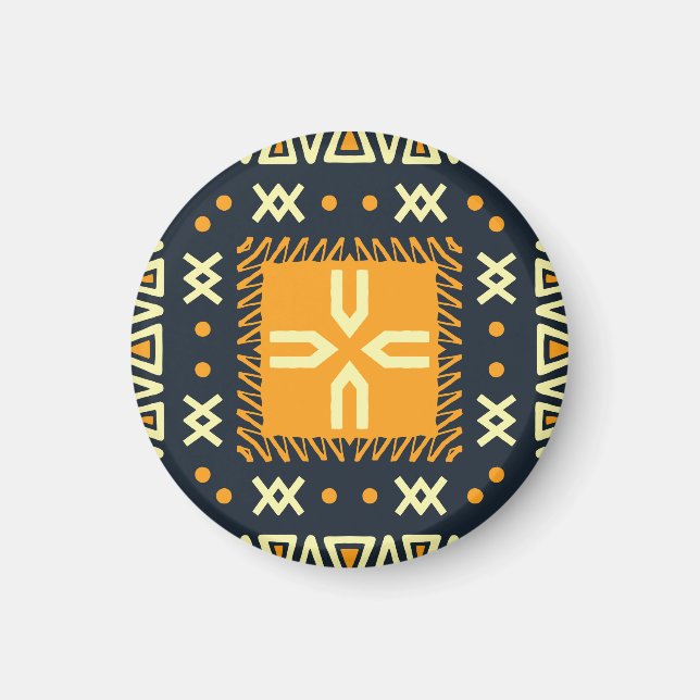 Shawl-Design: Indisches Batik-Quadrat. Magnet (Vorne)