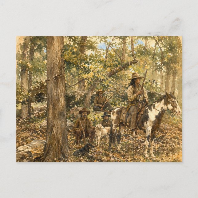 Shawnee-Krieger. Postkarte (Vorderseite)