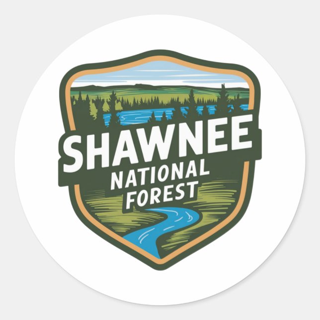 Shawnee National Forest Illinois Runder Aufkleber (Vorderseite)