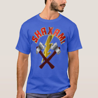SHAXAM Double Throwing AX and Lightning Bolt Clas T-Shirt
