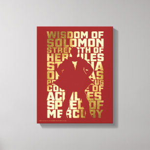 SHAZAM!   Fähigkeits-goldene Typografie-Grafik Leinwanddruck