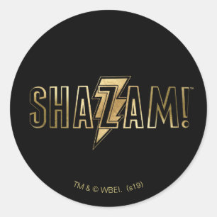 SHAZAM!   Goldlogo Runder Aufkleber