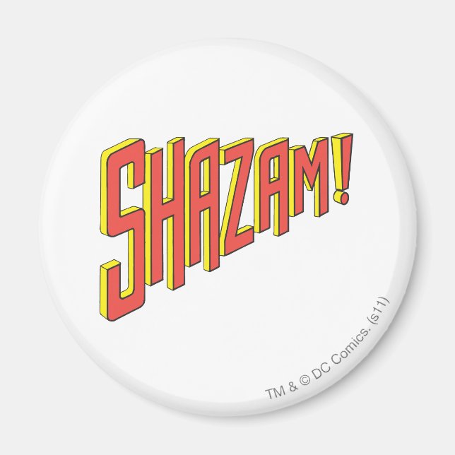 Shazam-Logo rot/gelb Magnet (Vorne)