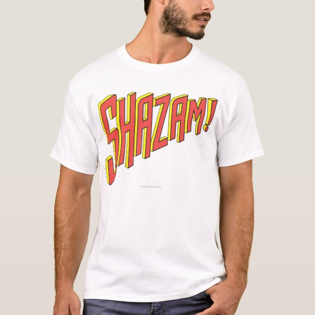Shazam-Logo rot/gelb T-Shirt (Vorderseite)