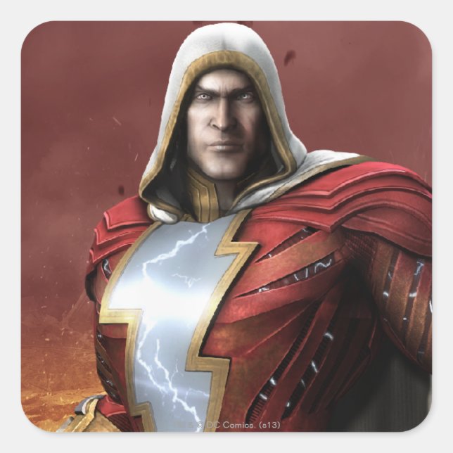 Shazam Quadratischer Aufkleber (Vorderseite)