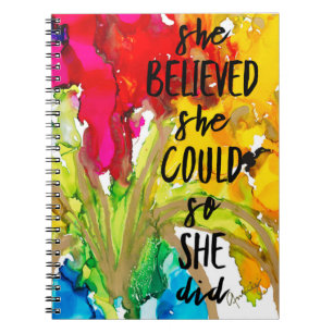 She Believed Lovitude Spiral Notebook Journal Notizblock