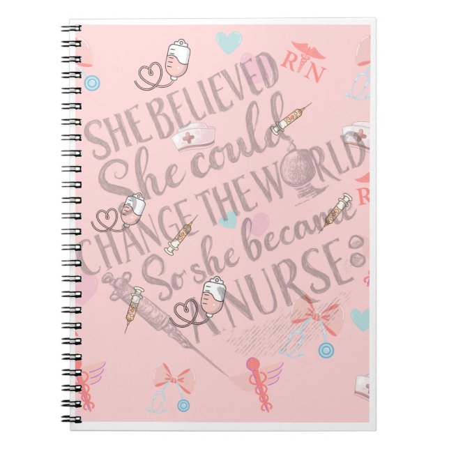 She Believed She Could -- RN Pastel Notebook Notizblock (Vorderseite)