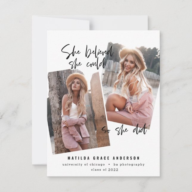 She believed she could so she did graduation  (Vorderseite)