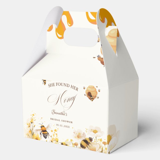 She found her honey Bee bridal shower Geschenkschachtel (Vorderseite)