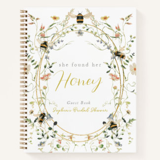 She found her Honey Bridal Shower Guest Book Notizbuch
