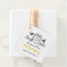 She found her Honey Hand-drawn White Bridal Shower Geschenkanhänger