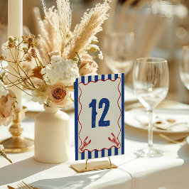 She Found Her Lobster Nautical Bridal Shower Tischnummer