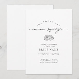 She Found Her Main Squeeze Lemon Bridal Shower Einladung