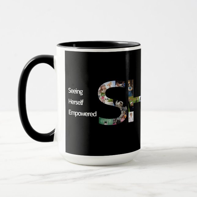 SHE>i Seht sich selbst empowervoll Tasse (Links)