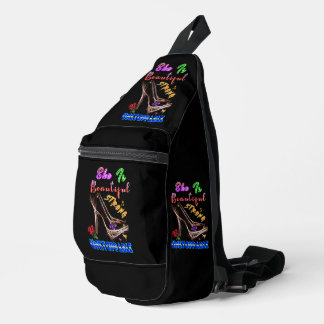 She Is Beautiful Strong Unstoppable Crossbody Bag