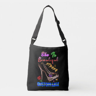 She Is Beautiful Strong Unstoppable Tragetaschen Mit Langen Trägern