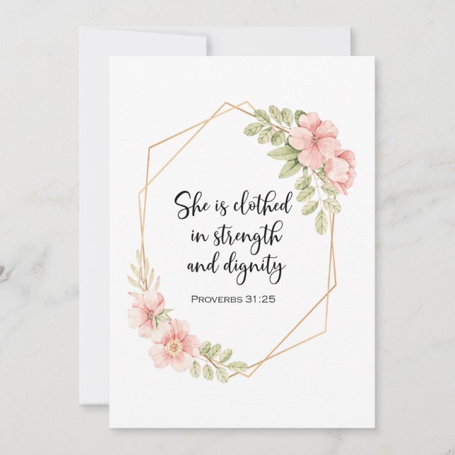 She Is Clothed in Strength and Dignity Birthday (Vorderseite)