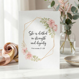 She Is Clothed in Strength & Dignity Thank you Karte