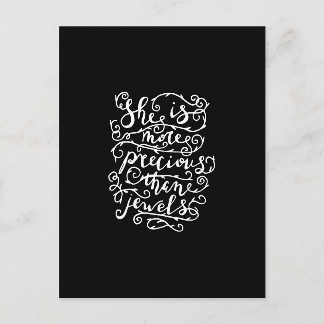she is more precious than jewels postkarte (Vorderseite)