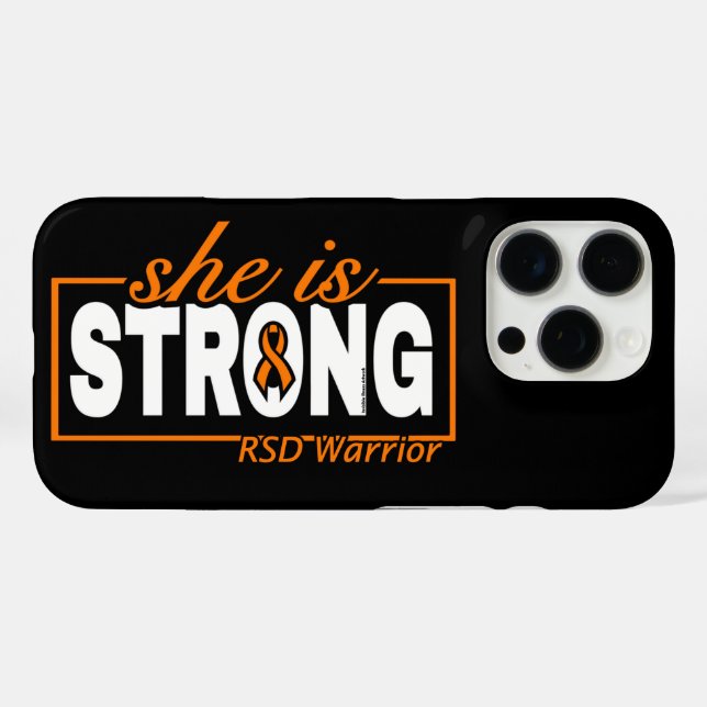 SHE IS STRONG... iPhone 16 PRO HÜLLE (Rückseite (Horizontal))