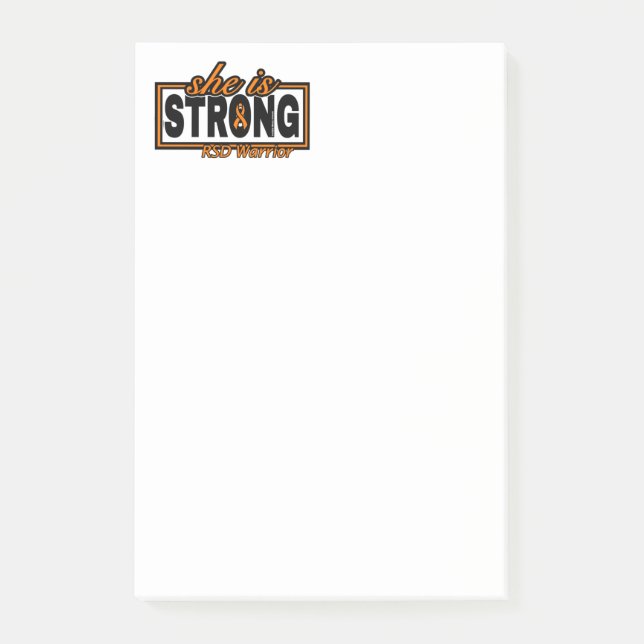 SHE IS STRONG... POST-IT KLEBEZETTEL (Vorderseite)