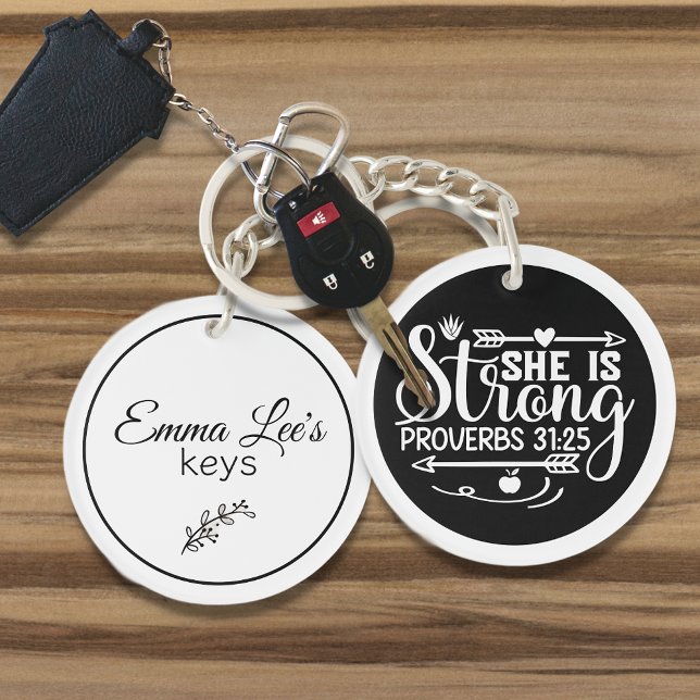 She Is Strong Proverbs Christian Quote Custom (Créateur téléchargé)