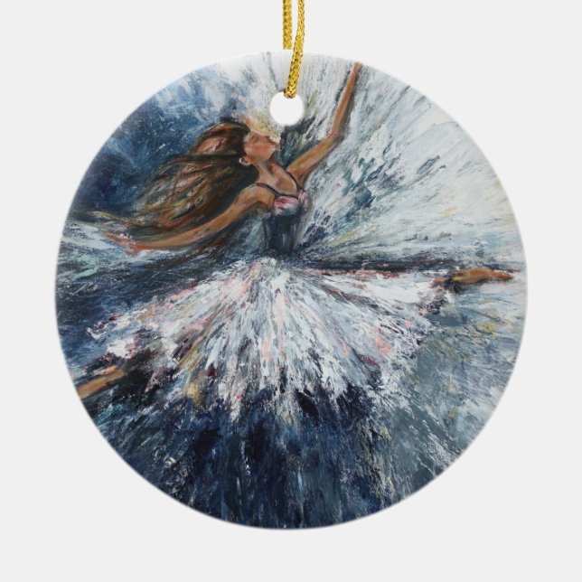 "She Leaps" Art Ornament (Vorne)