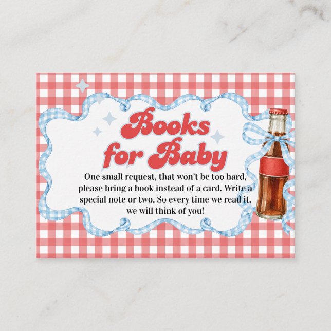 She Ready Pop Soda Baby Shower Windel-Raffle Begleitkarte (Vorderseite)