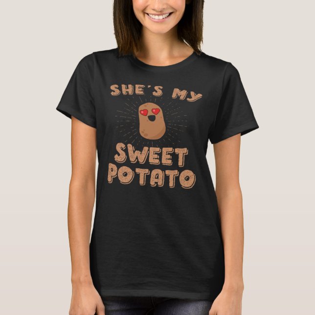 She s My Sweet Potato I Yam thanksgiving couples s T-Shirt (Vorderseite)