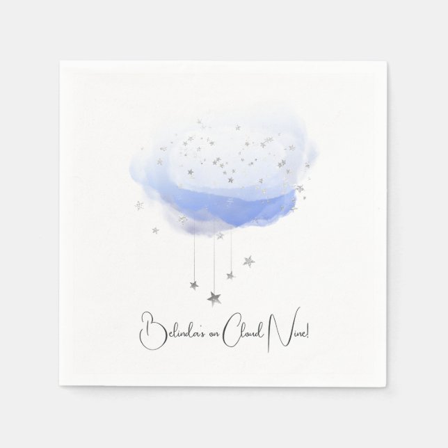 She’s on Cloud Nine Bridal Shower Serviette (Vorderseite)