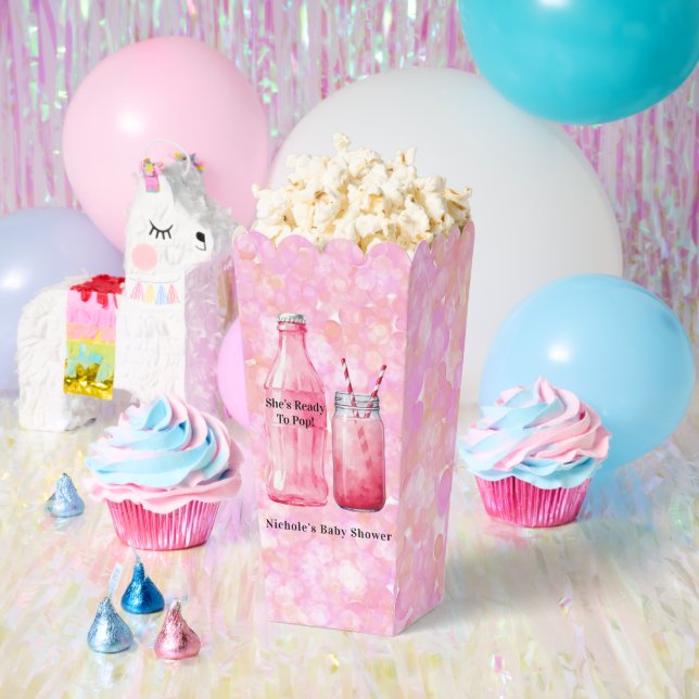 She’s Ready To Pop Girl Baby Shower Geschenkschachtel (Party)