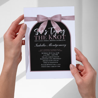 She’s Tying the Knot Mauve Palette Bow Einladung