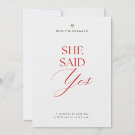 She Said Yes Engagement Party Invitation Einladung