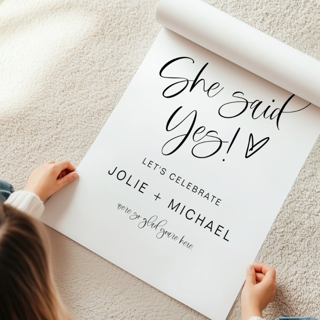 She Said Yes Engagement Party Welcome Poster (Von Creator hochgeladen)
