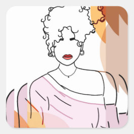 she -sobreposição quadratischer aufkleber