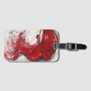 "She Twirls" Art Luggage Tag Gepäckanhänger