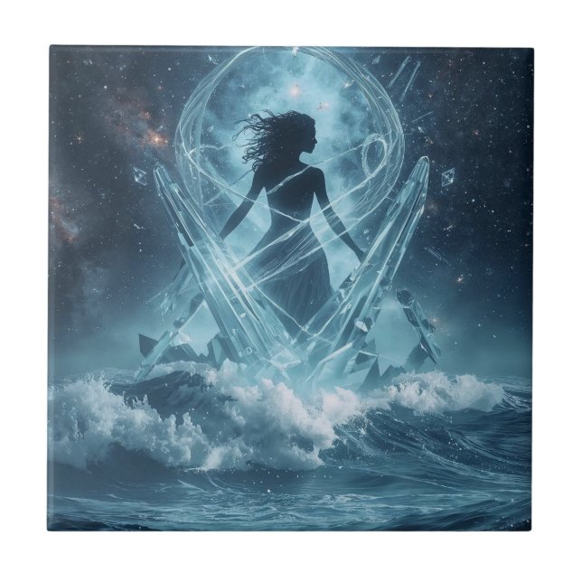She Who Rises from the Crystal Sea Fliese (Vorderseite)