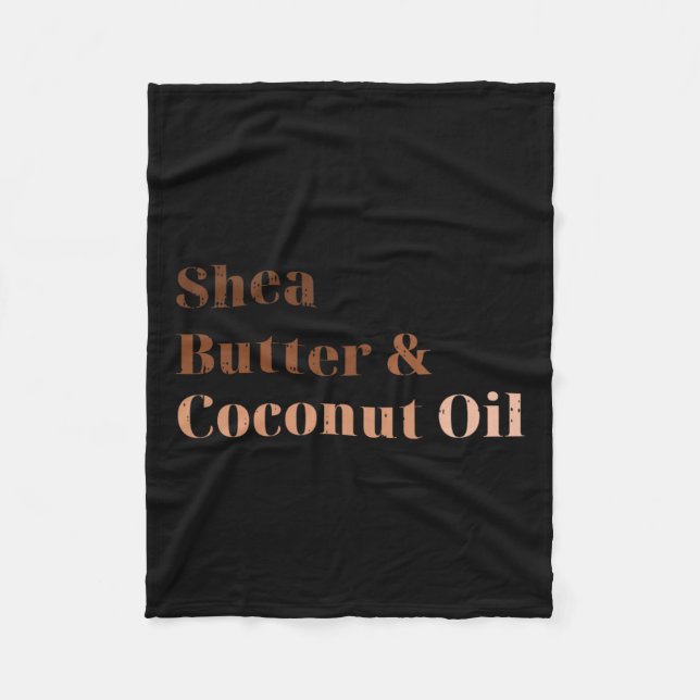 Shea Butter und Kokosöl Schwarze Geschichte Monat Fleecedecke (Vorderseite)
