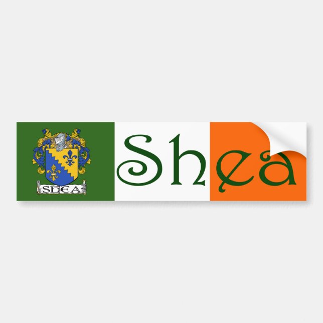 Shea Coat of Arms Flag Autoaufkleber (Vorne)