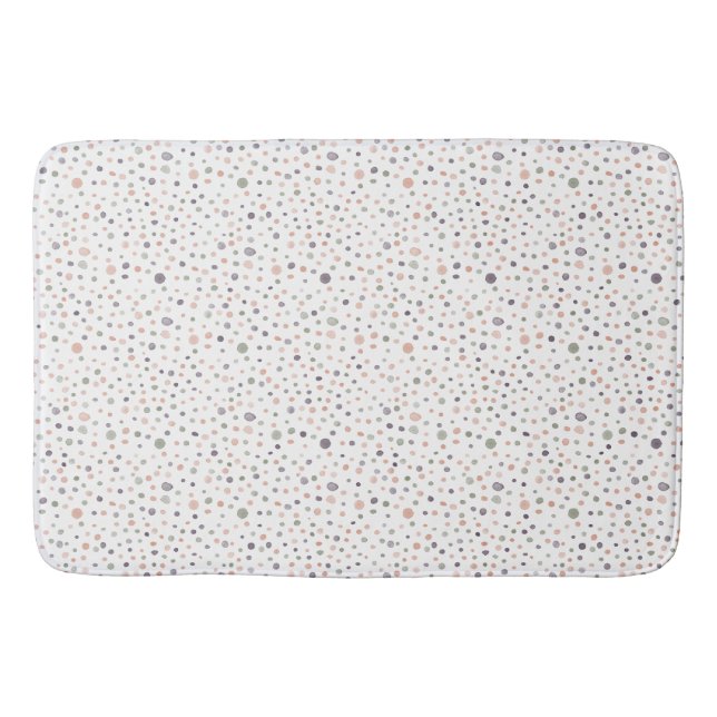 Shea Confetti Watercolor Dots Badematte (Vorderseite)