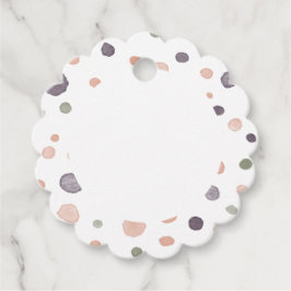 Shea Confetti Watercolor Dots Favor Tags Geschenkanhänger