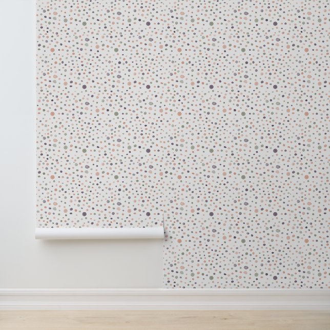 Shea Confetti Watercolor Dots Tapete (Anwendung)