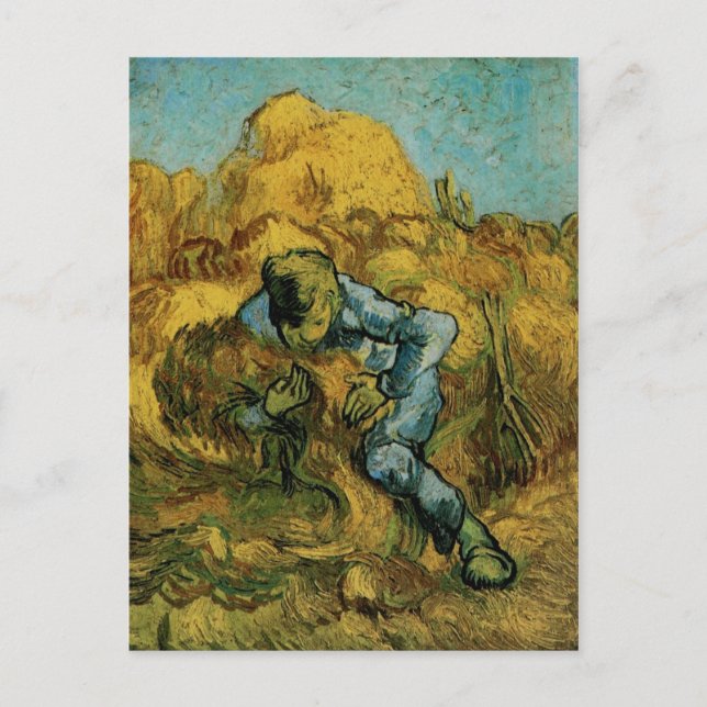 Sheaf-Binder (nach Millet), Van Gogh Fine Art Postkarte (Vorderseite)