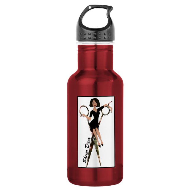 Shear Diva - African American DIVA Edelstahlflasche (Vorderseite)