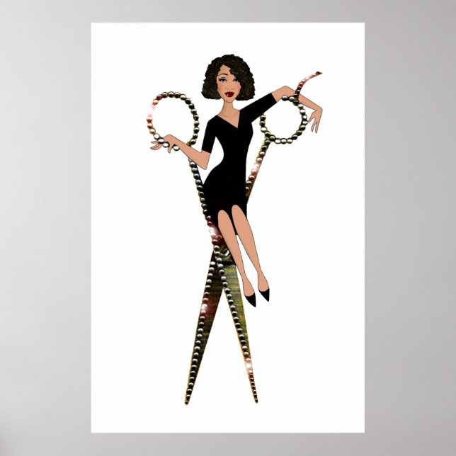 "Shear Diva", Afrikanisch-Amerikanische Diva Poster (Vorne)