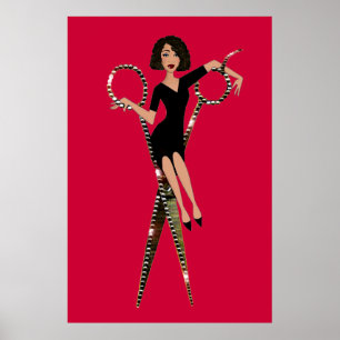 "Shear Diva" /Wth Bckgr Color Poster