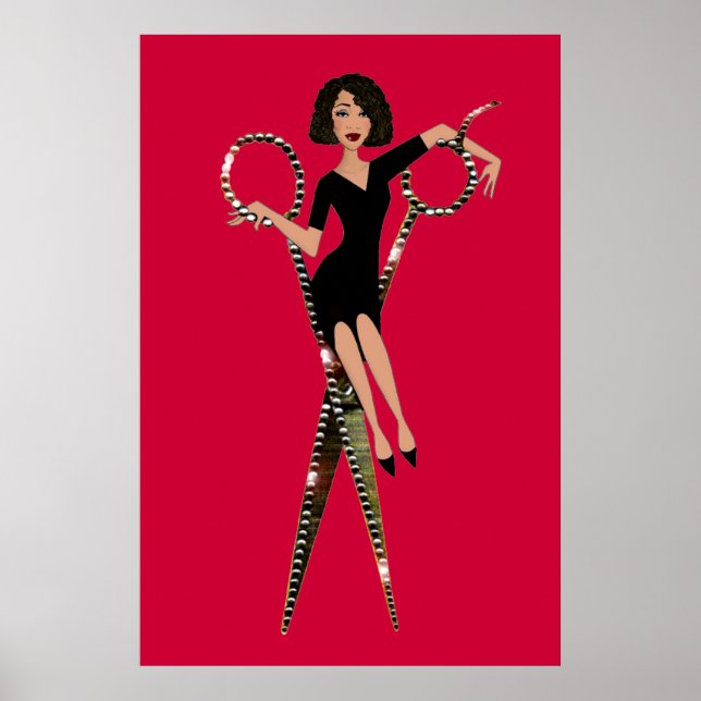 "Shear Diva" /Wth Bckgr Color Poster (Vorne)